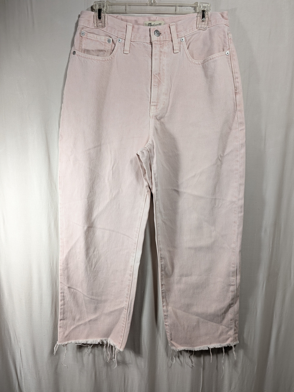 Pastel Pink Women's Wide Leg Madewell Jeans